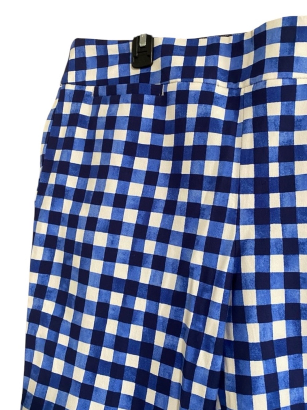 TALBOTS Chatham Gingham Ankle Pants in Navy / White Size 8 — SUMMER STAPLE! - Picture 5 of 9